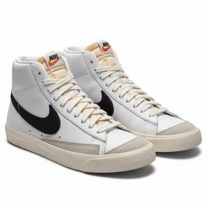 Nike Blazers White Black High-Top Sneakers Woman Size 8 Men Boy 6.5 CZ1055-100